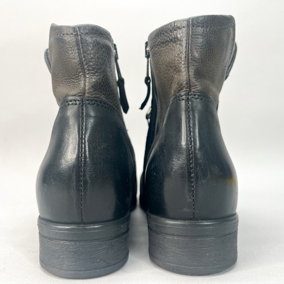 Miz Mooz Boots Womens 38/ 7 Wide Solace Cut Out Bootie Shoe Black Leather Zipper - Picture 6 of 15